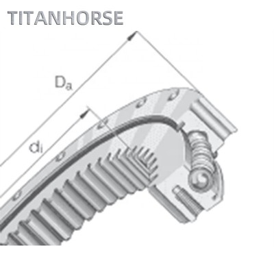 TITANHORSE Single Row Four Point Contact Ball Slewing Bearing With Internal Teeth